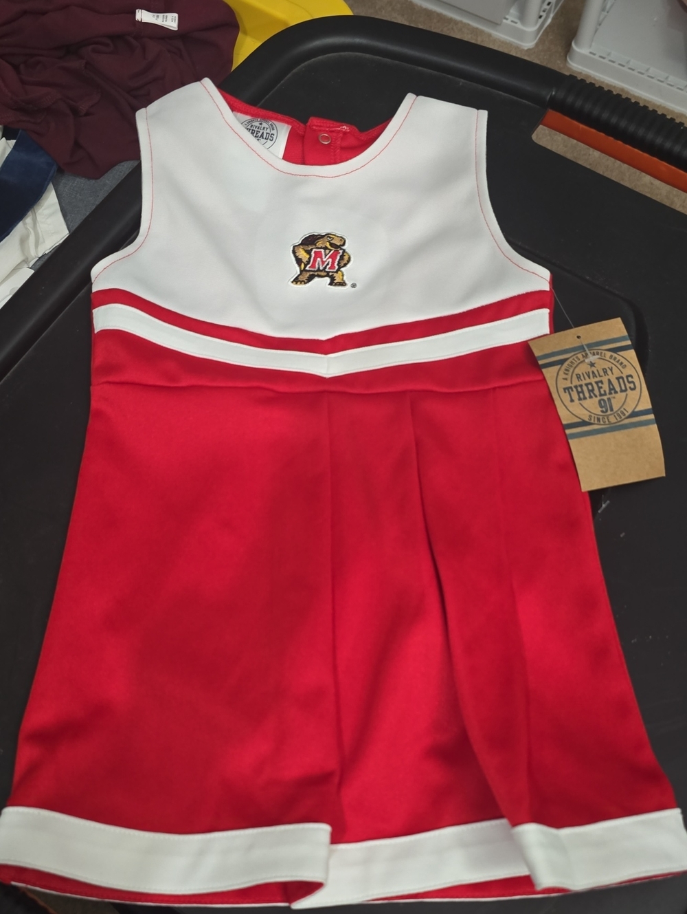 Maryland Terrapins Infant Girls Cheerleader Dress. New With Tags. 18 Months